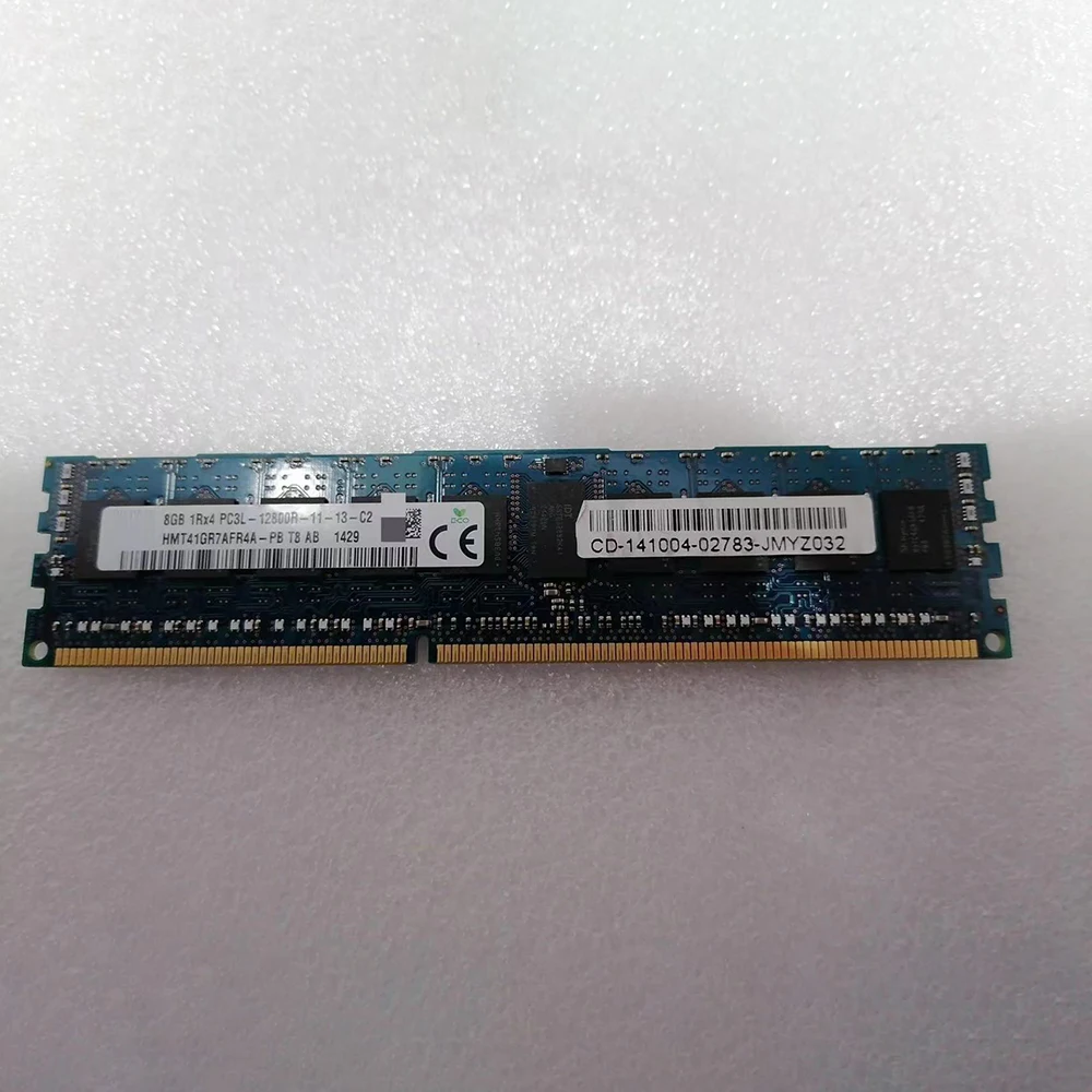 1 Stuks 8Gb 1rx4 PC3L-12800R 1600 Reg Voor Skhynix Server Geheugen Hmt41gr7afr4a-Pb