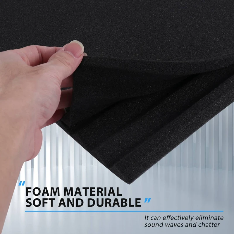 Panel de pared de algodón ignífugo, absorbente de sonido, 50 piezas, 12 ranuras