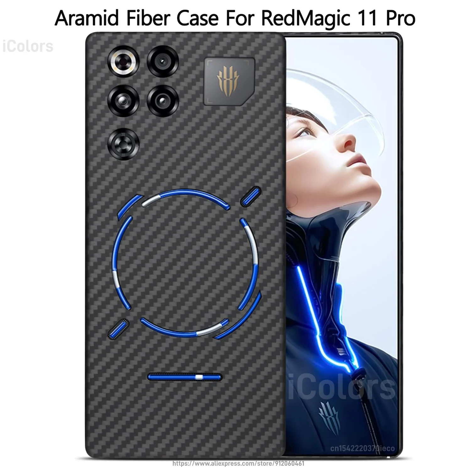 Étui en Fiber d'aramide pour Nubia RedMagic 11 Pro Plus, Textures minimalistes Ultra fines, housse de protection blindée sans toucher Étui en Fiber d'aramide pour Nubia RedMagic 11 Pro Plus, Textures minimalistes Ultra fines, housse de protection blindée sans toucher
