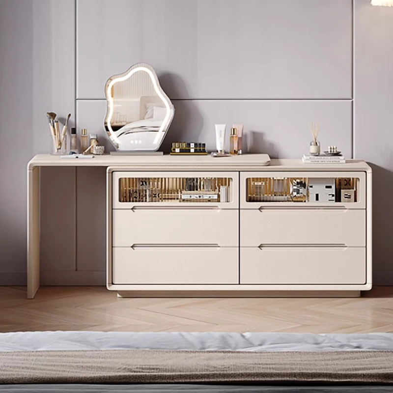 

Modern Luxury Dressing Table Makeup Mirror Drawer Storage Vanity Table Design Minimalist Coiffeuse De Chambre Bedroom Furniture