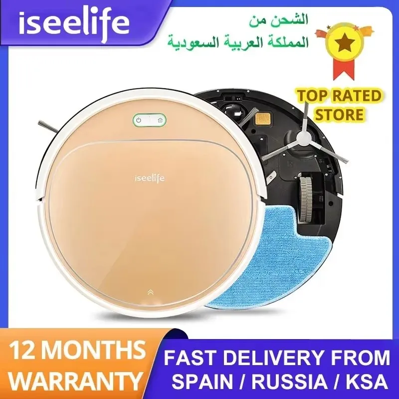 ISEELIFE 1300PA Smart Robot Vacuum Cleaner 2in1 for Home Dry Wet Water Tank brushless motor Intelligent Cleaning ROBOT ASPIRADOR