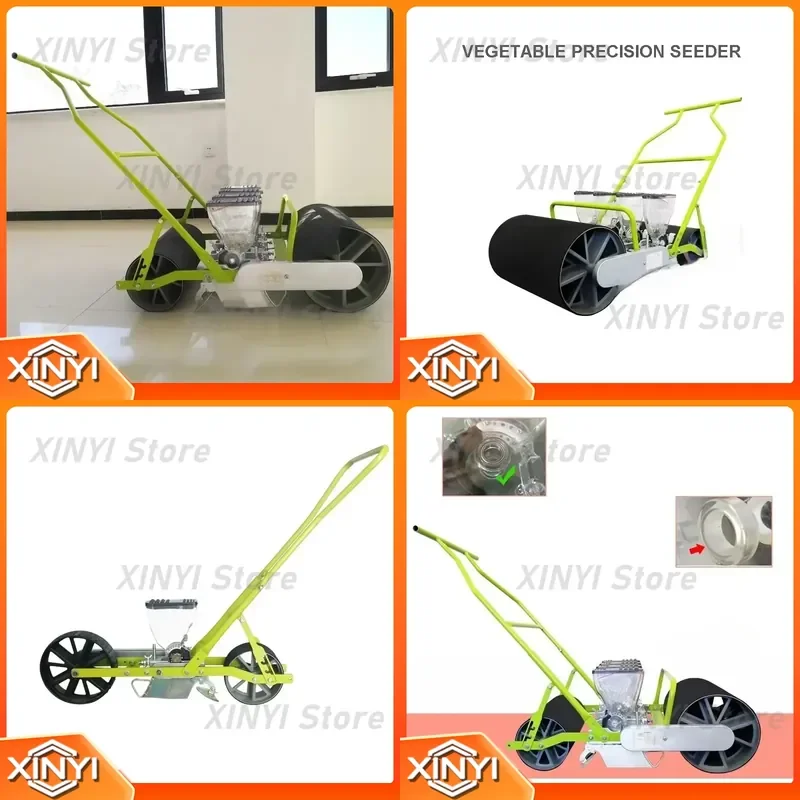 Hand-Push Single Line Row Seeder Machine for Carrots Spinach and Other Vegetables Seed Disseminator Sowing Planting Tool