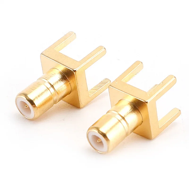 5/20/100 Piezas de Conector Macho SMB de Alta Calidad para Montaje en PCB, Dorado, Terminal Coaxial RF 6