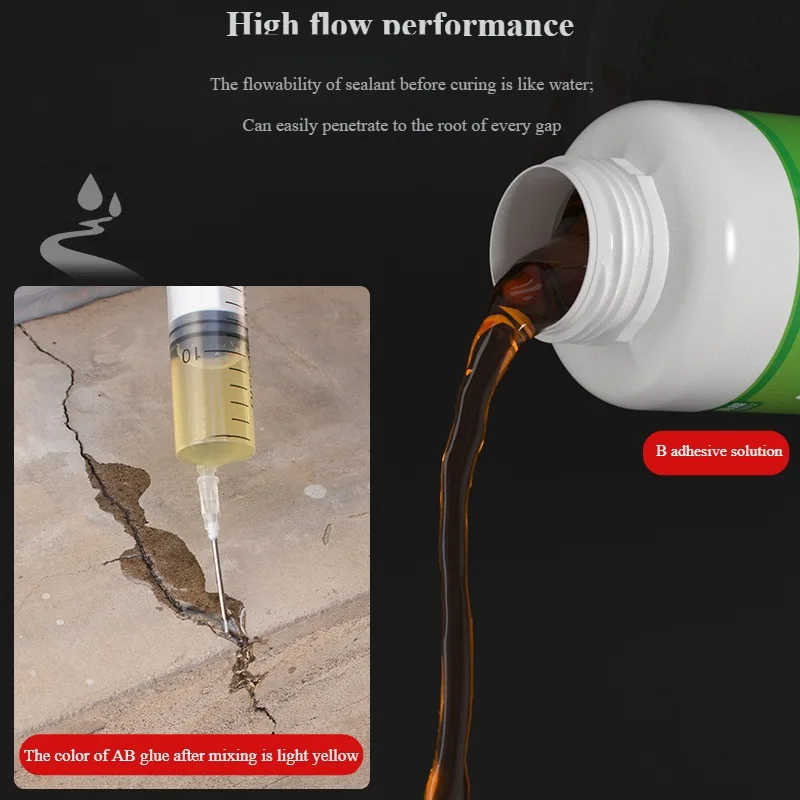 

Epoxy Resin Crack Repair Adhesive Concrete Crack Repair Compound Soil Roof Wall Perforation Grout