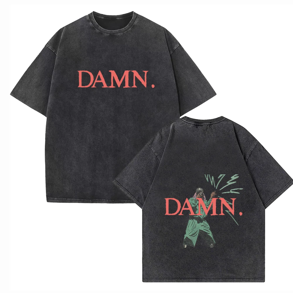 Kendrick Lamar Damn 2024 Shirts Vintage Harajuku Summer  Unisex O-Neck Short Regular  Sleeve Cotton T-Shirts