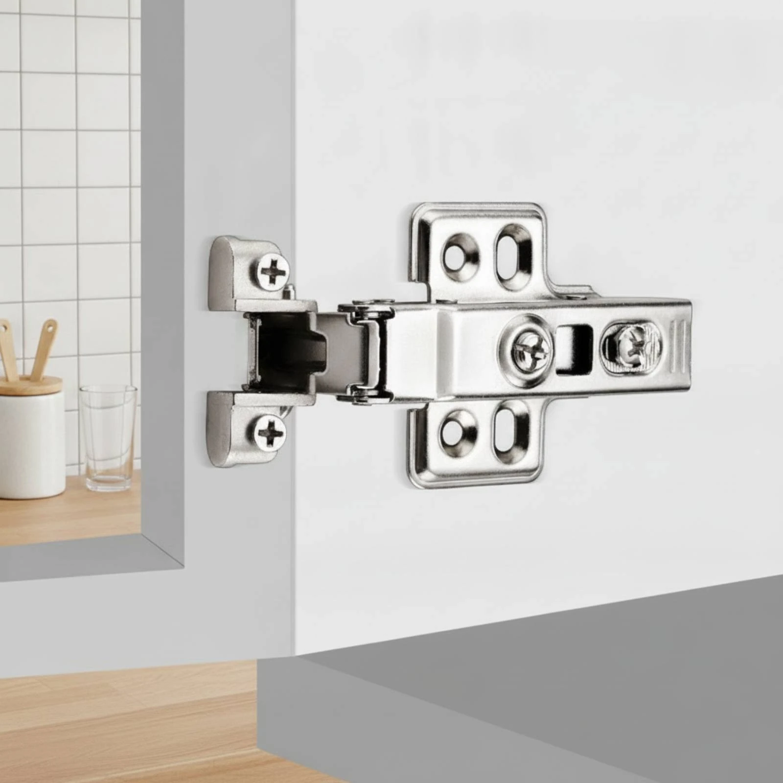 Aluminum Frame Door Hinge Sturdy Duty Hydraulic Door Hinge Furniture Hardware Fully Adjustable Quiet Function for Carpenters