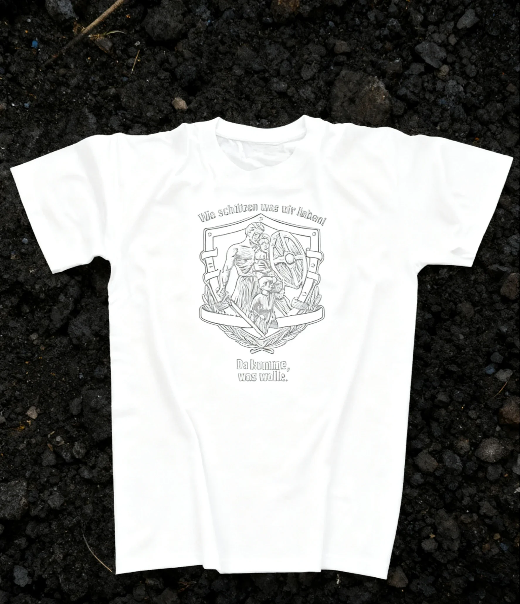 نحن نحمي ما نحبه. ألمانيا الولاء الشرف الأسرة تي شيرت 100% القطن س الرقبة الصيف قصيرة الأكمام عادية قميص رجالي