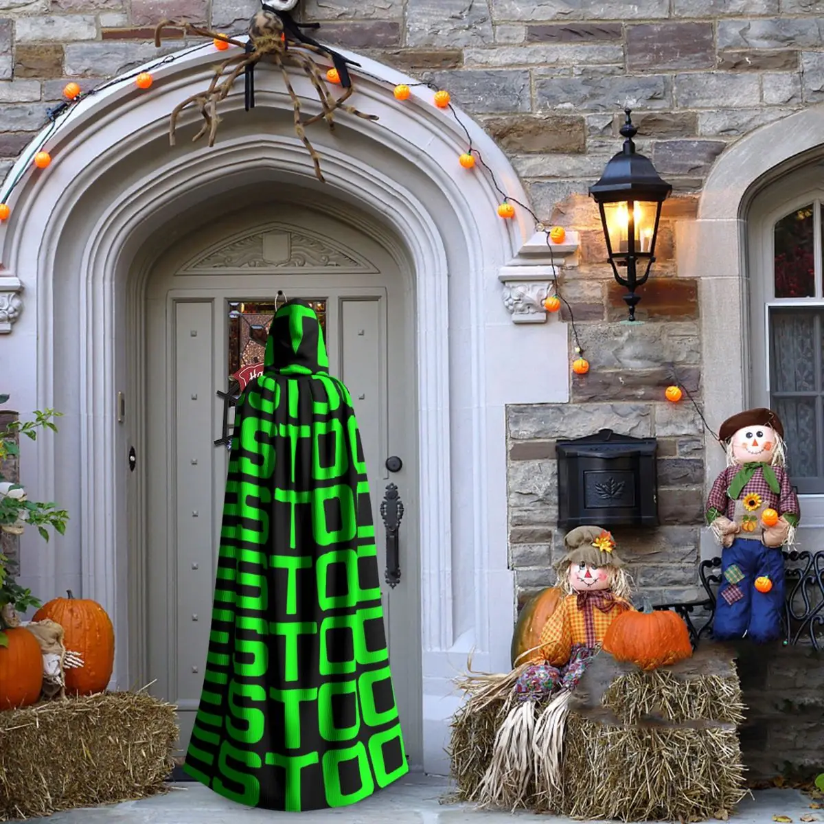 フェスツール ロゴ ロング フード付きマント 魔女 中世衣装 コスプレ ケープ ハロウィンパーティー 大人用 ユニセックス