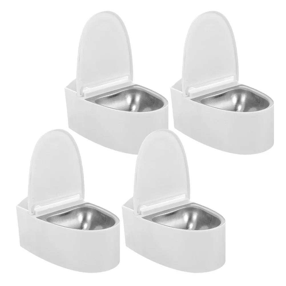 

4 Pcs Ashtray Bathroom for Ashes Holder Indoor with Lid Creative Decor Ashtrays Men