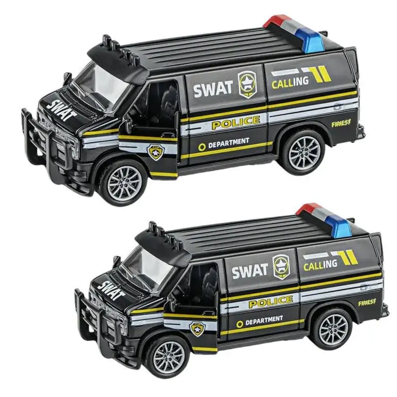 Camión de bomberos de policía SWAT 1:32, modelo de coche extraíble de aleación, coche de juguete para niños, simulación de inercia