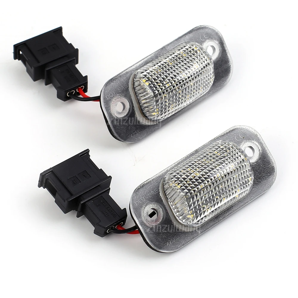 2Pcs White LED Number License Plate Lamp For VW Polo 3 Classic Variant Golf 3 1H1 Cabriolet 1E7 Seat Ibiza Cordoba Vario 6K