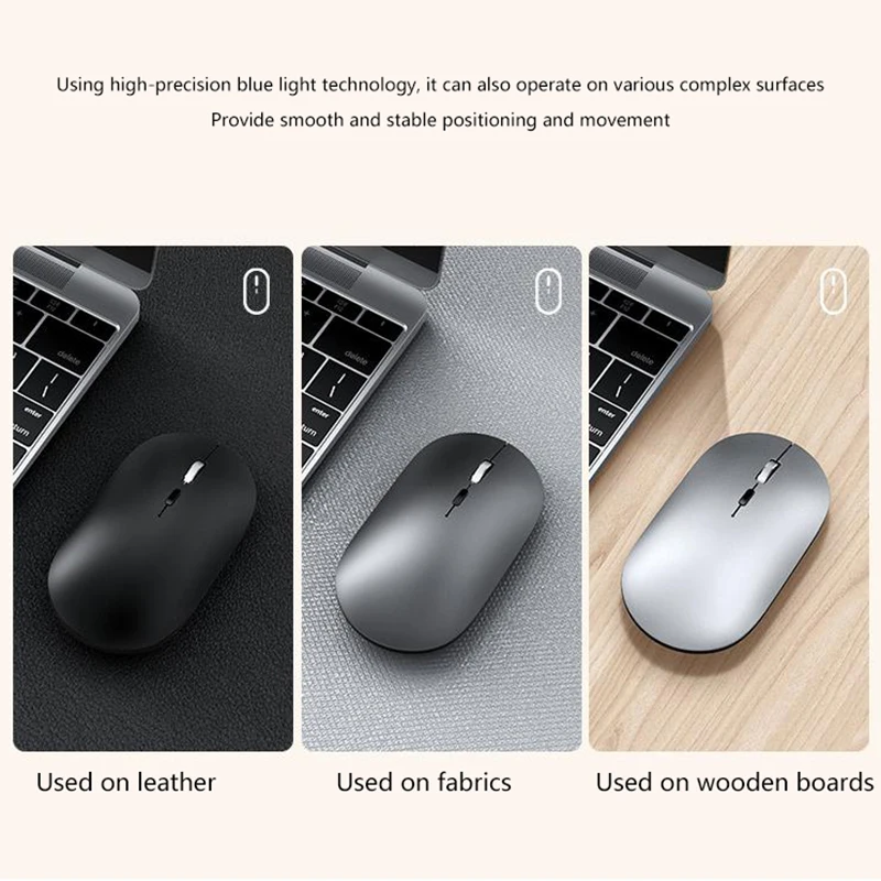 1 souris Bluetooth sans fil 2.4G – chargement de Type C, double Mode X2 silencieux réglable, pour ordinateur portable, ordinateur de bureau et tablette