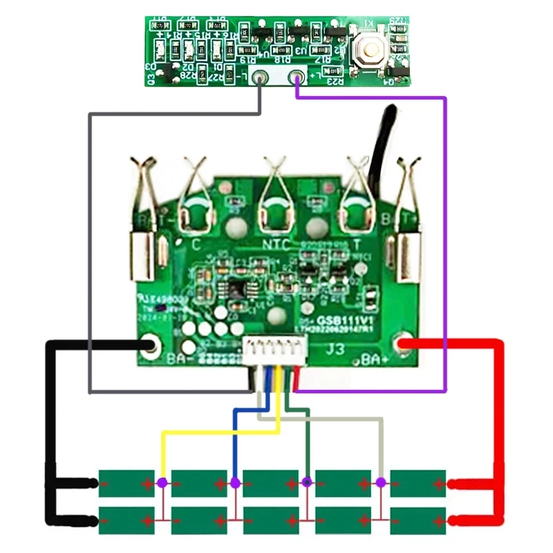 BAT618 18V Battery Plastic Case Box Shell PCB Protection Circuit Board For Bosch 18V Li-ion Battery Voltage Detection Protection