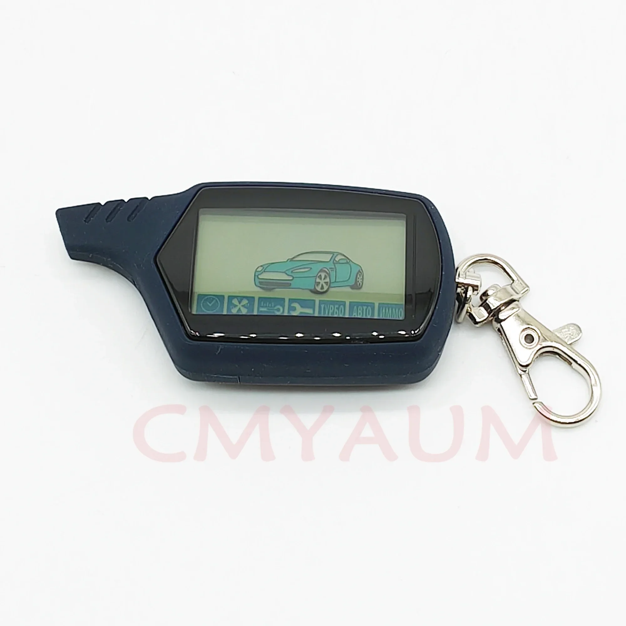 A91 2-Way LCD Remote Controller Key Chain Car Anti-theft Alarm System Russian Engine Starter For Starline A91