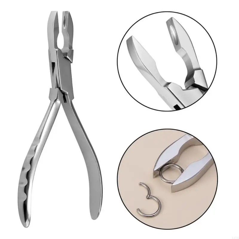 

X4YA Sturdy Stainless Steel Rings Closing Pliers for Nose And Lip Piercings