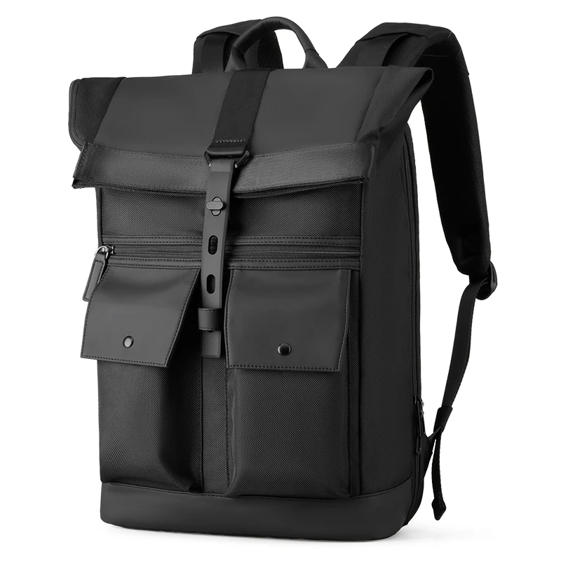 

MARK RYDEN Casual Roll-Top Backpack, Oxford Fabric with Sunglasses Holder & Card Pocket, for Everyday Life
