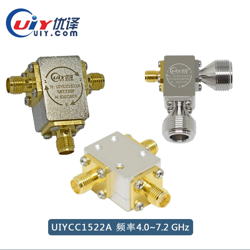 C-band 4-8GHz RF coaxial Circulator N-SMA ferrite circulator Multi-band customizable