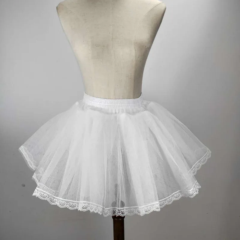 

Mini Lolita Petticoats Short no Hoops Tutu Tulle Underwear Girls Ballet Mesh Yarn Underskirt
