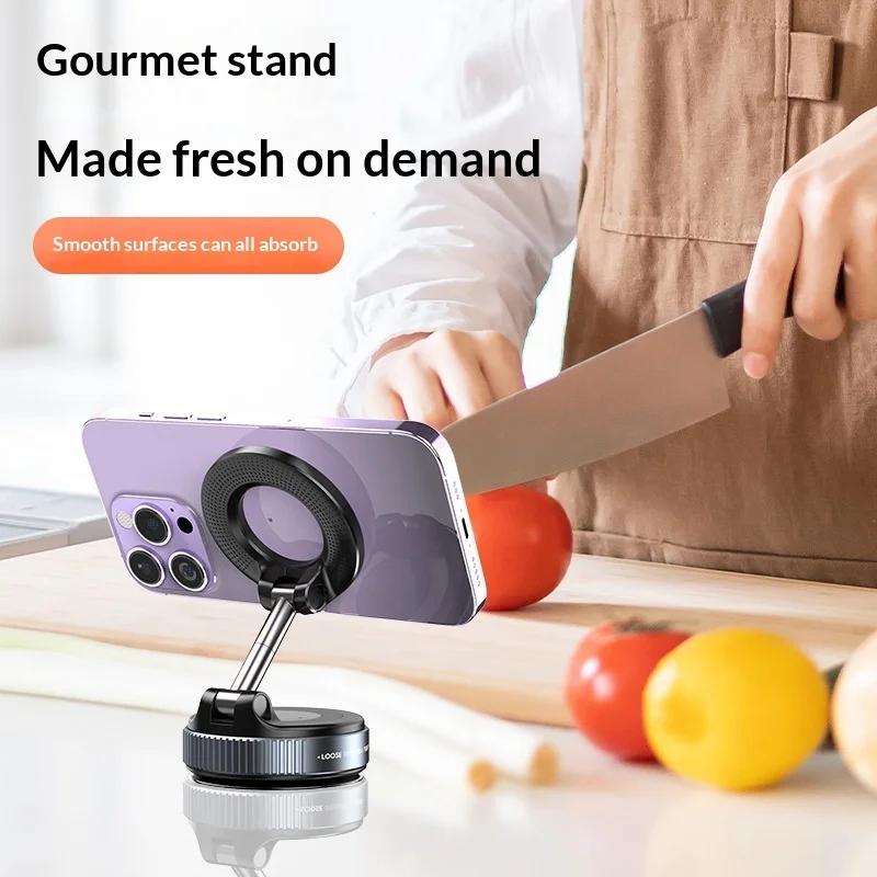 New Premium Magsafe Magnetic Phone Holder Foldable Adjustable Strong Adsorption For Car Navigation Cooking Video Recording