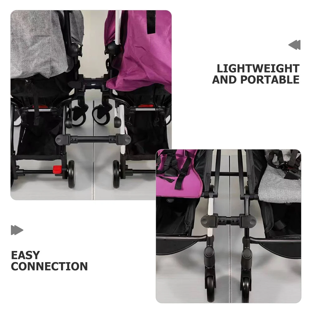 Conector universal para carrinho de bebê, 3 peças, acessórios para carrinho duplo, adaptador de assento de carro para carrinho de bebê