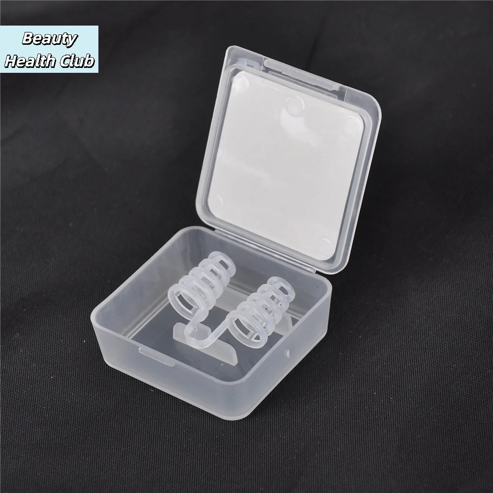 【1 Stück Silikon Anti-Schnarch Nasendilatator Schnarchstopper Nasenklammer Schlafapnoe-Hilfe mit Plastikbox】