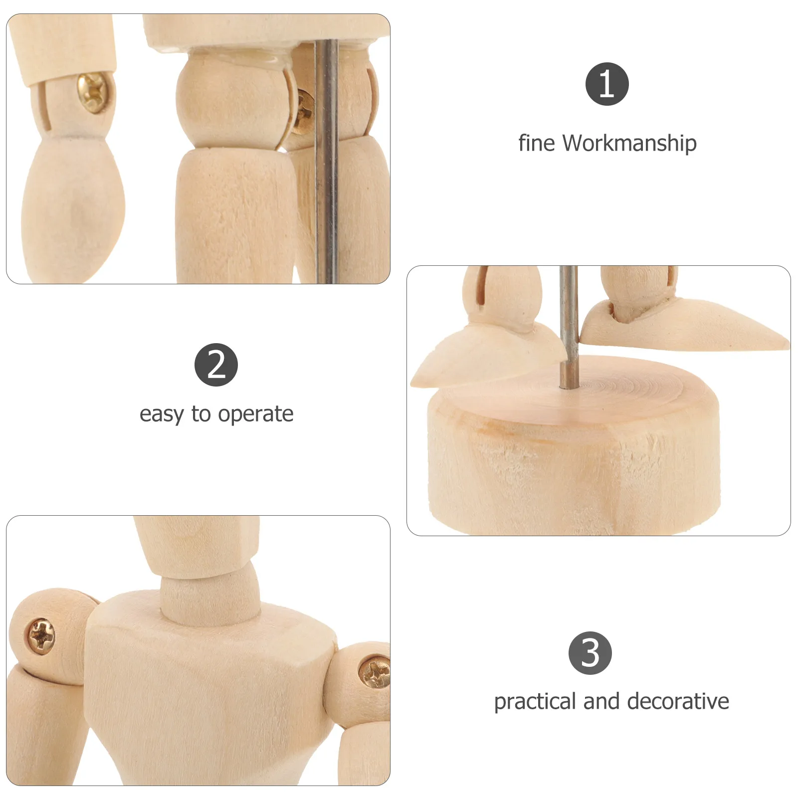 

Articulated Wooden Mannequin Human Figure Model Drawing Tool Proportional Size Study Gift Teaching Aids