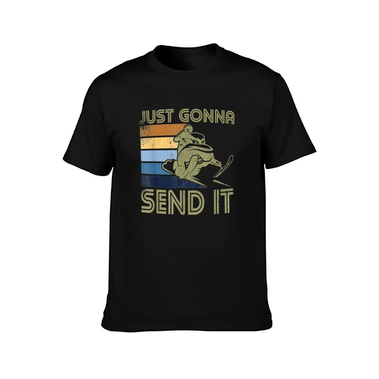 Just Gonna Send it - Funny Snowmobile winter Gear Gifts T-Shirt All Match Basic Short Sleeve Top T-Shirt