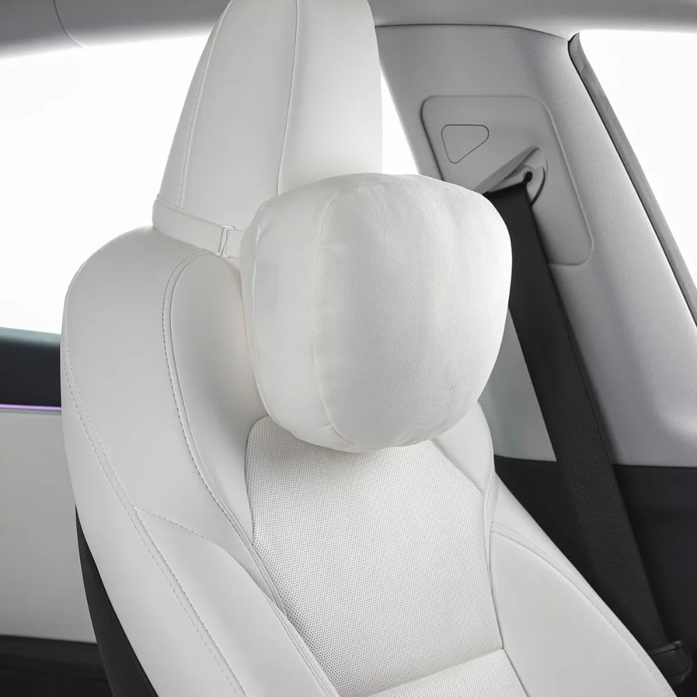 

Подушка для шеи в подголовнике для Tesla Model 3/Y/X/S, мягкая ткань из искусственной замши, подушка для поддержки шеи автомобиля, подушка для путешествий (заполненная с