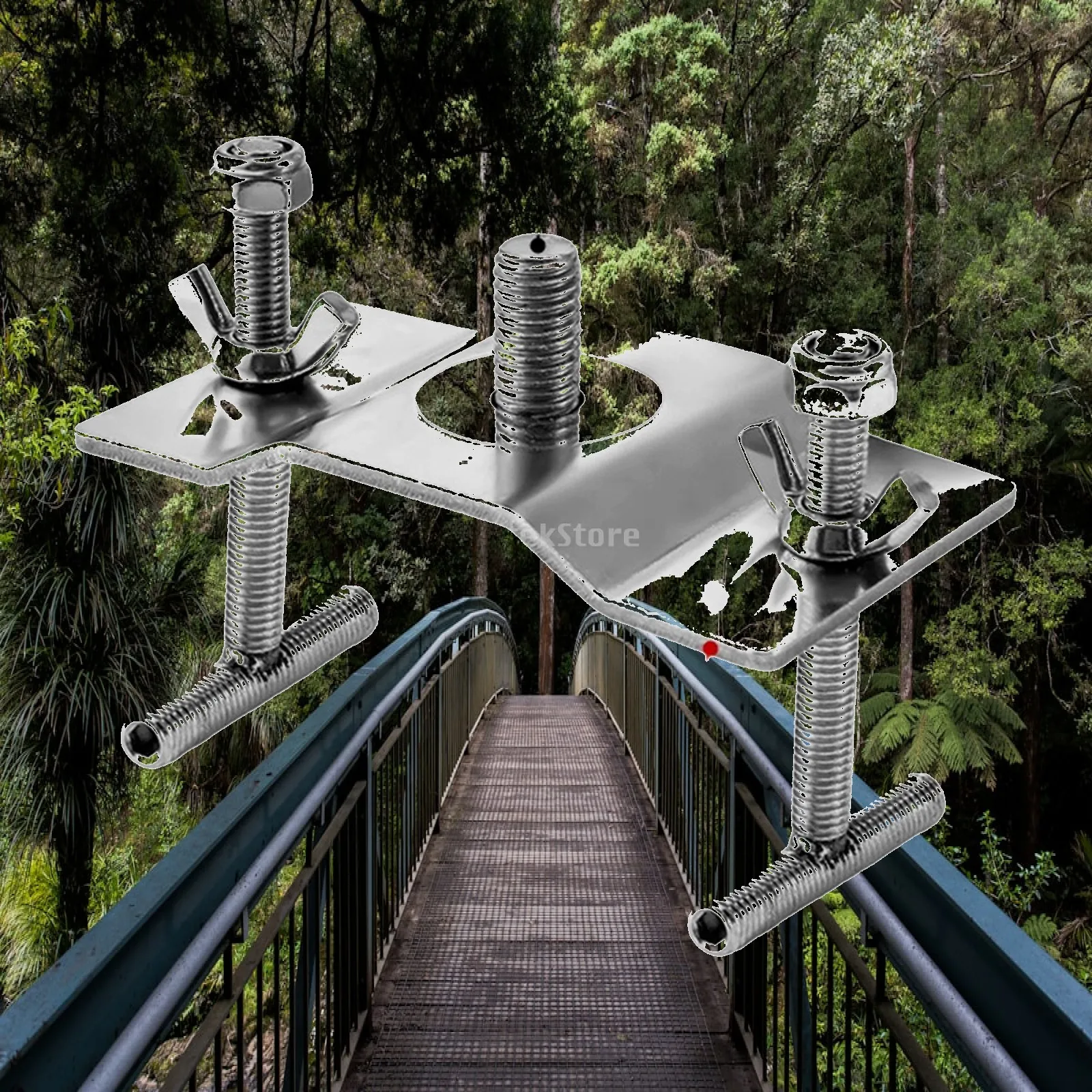 Umbrella Base Mount Bracket Metal Umbrella Stand for Porch Floating Bridge Wooden Planks
