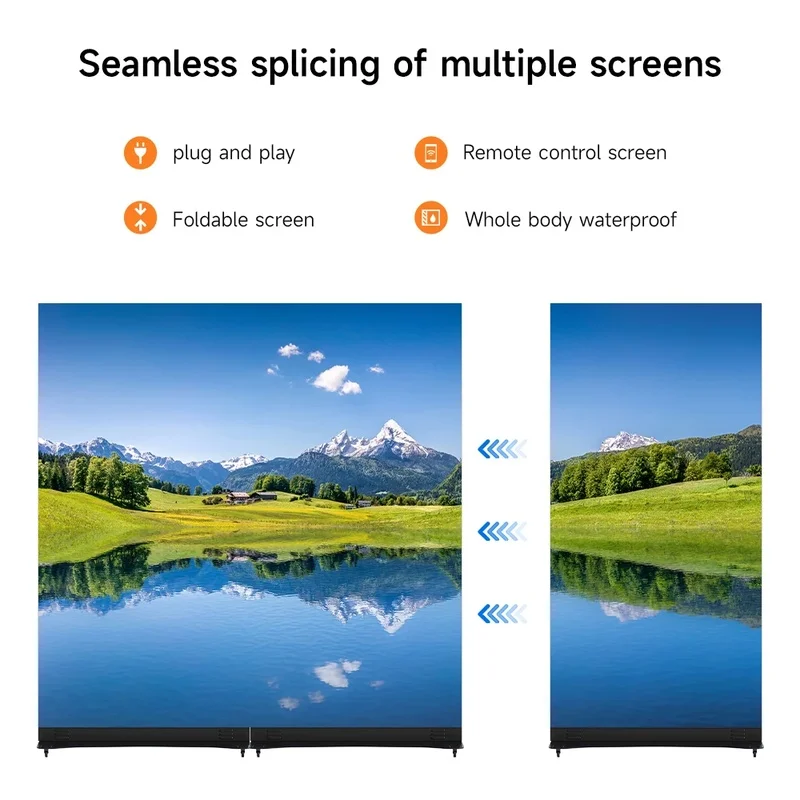 custom.P3.0 LED Poster Display Screen Best Selling Outdoor Foldable Floor Standing Waterproof Portable High Definition5000cdBrig