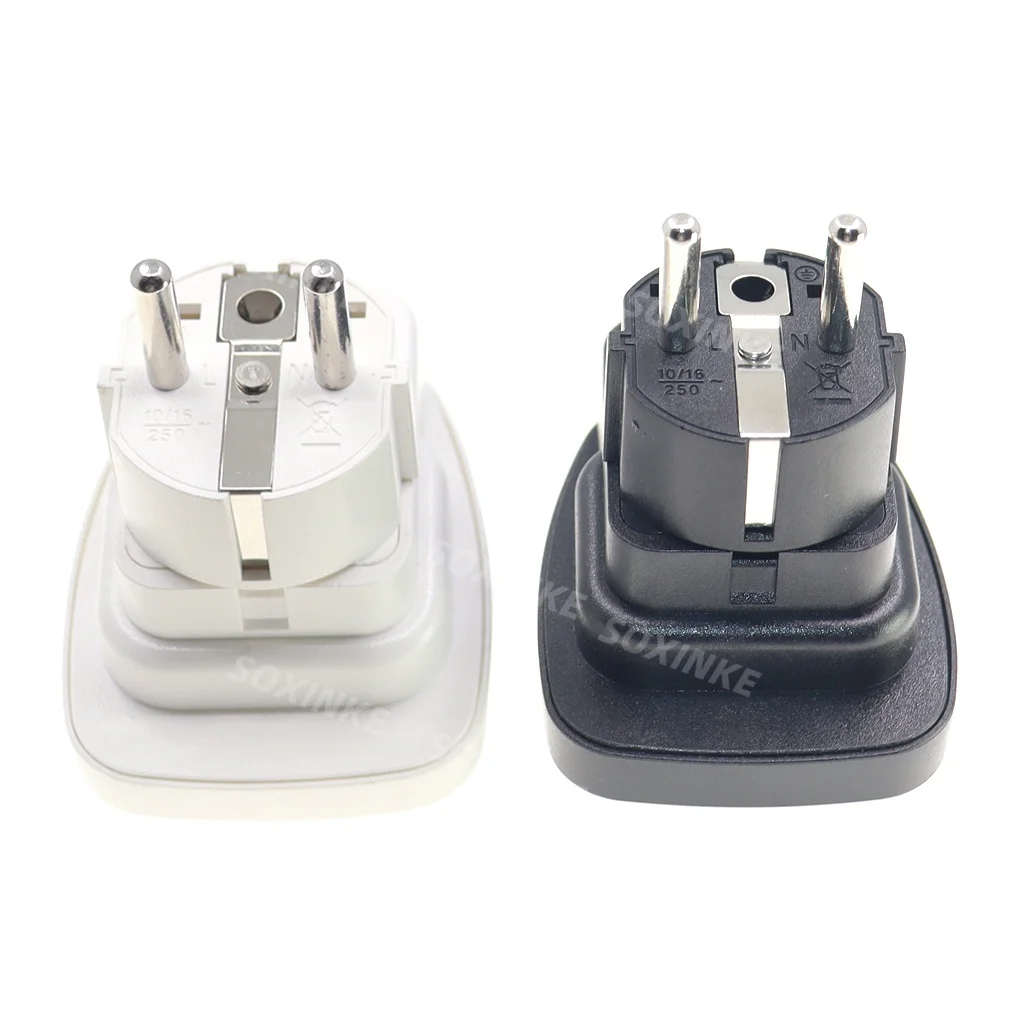 Large South Africa 3pin Universal  To EU French German Korea  Plug Adapter Power Outlet Travel Converter Swiss India AU UK US