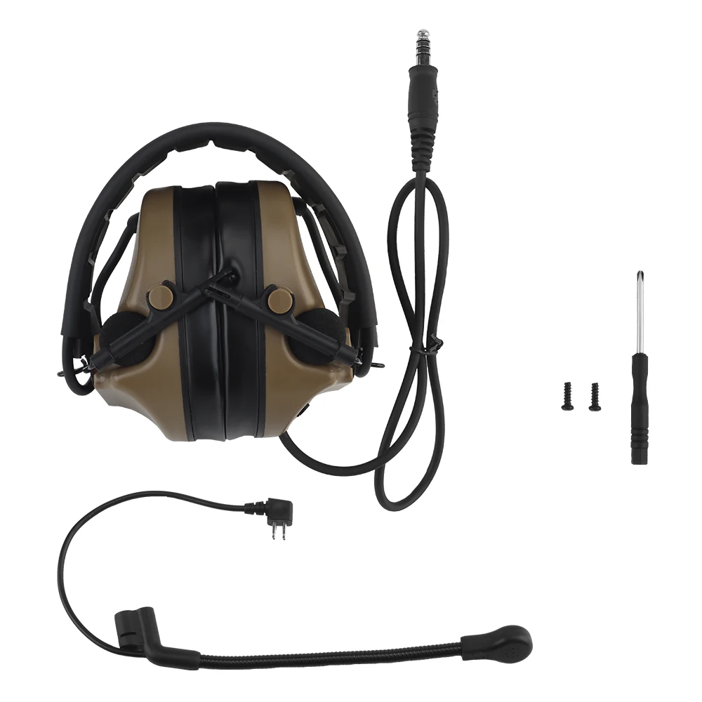 Tactical Communication Headset C5 Electronic Noise Canceling Headset Hearing Protection Noise-proof hunting Shooting Earmuffs