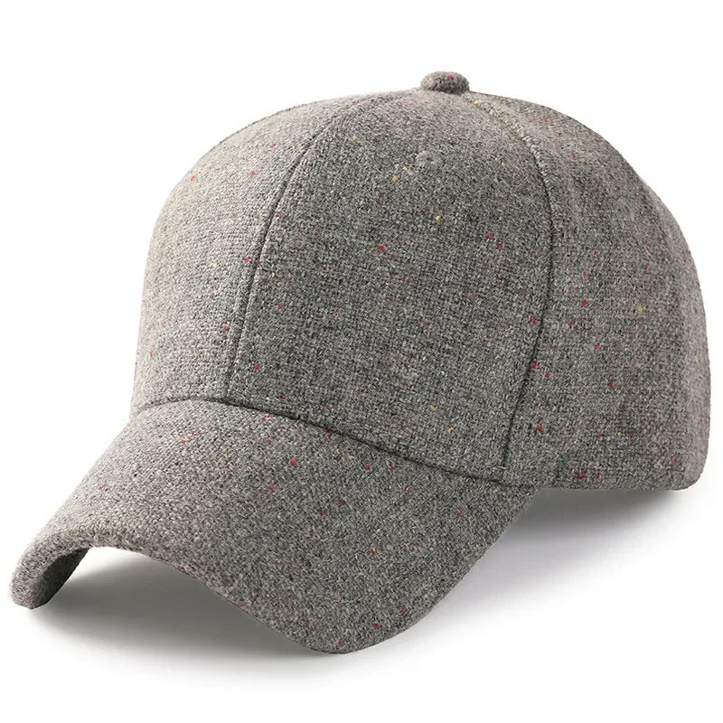 

Men and Women's Glitter Baseball Cap, Dad Hat, Wool Felt Fabric, Dot Pattern Trucker Hat, Curved Brim