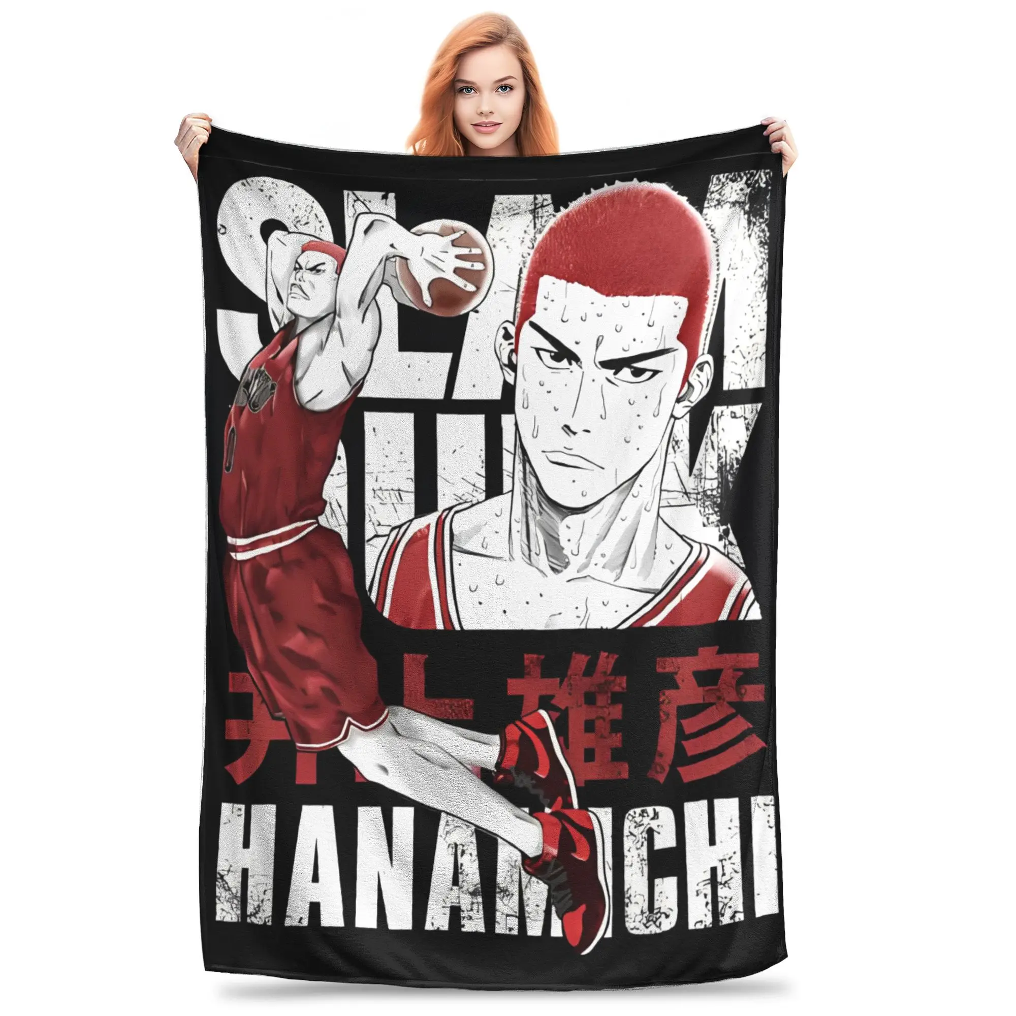 Slam Dunk Hanamichi Blankets Fleece Summer Air Conditioning Multi-function Lightweight Throw Blankets Bedding Travel Bedspread