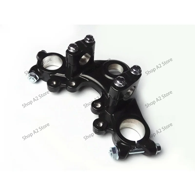 Motorcycle CG125 Modified Widened Steering Stem Upper Lower Triple Clamp Assembly Front Fork Upgrade Parts