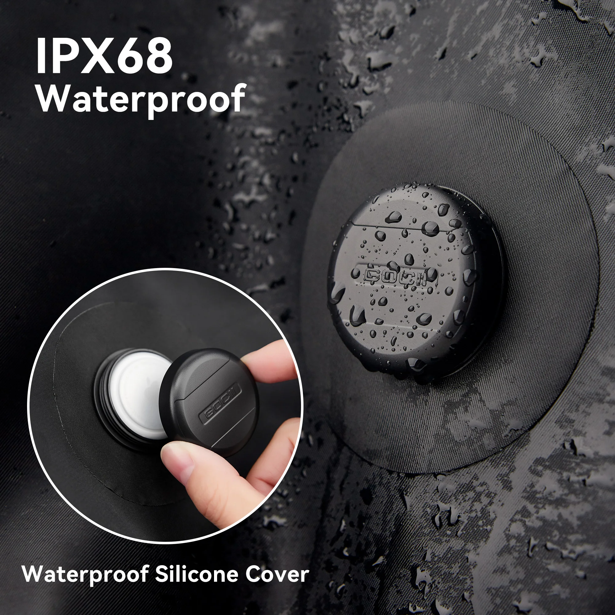 For Apple AirTag Case with Adhesive Sticker AirTags Fabric Holder GPS Tracker Hidden Holder for Luggage,Backbag, Suitcases image 5