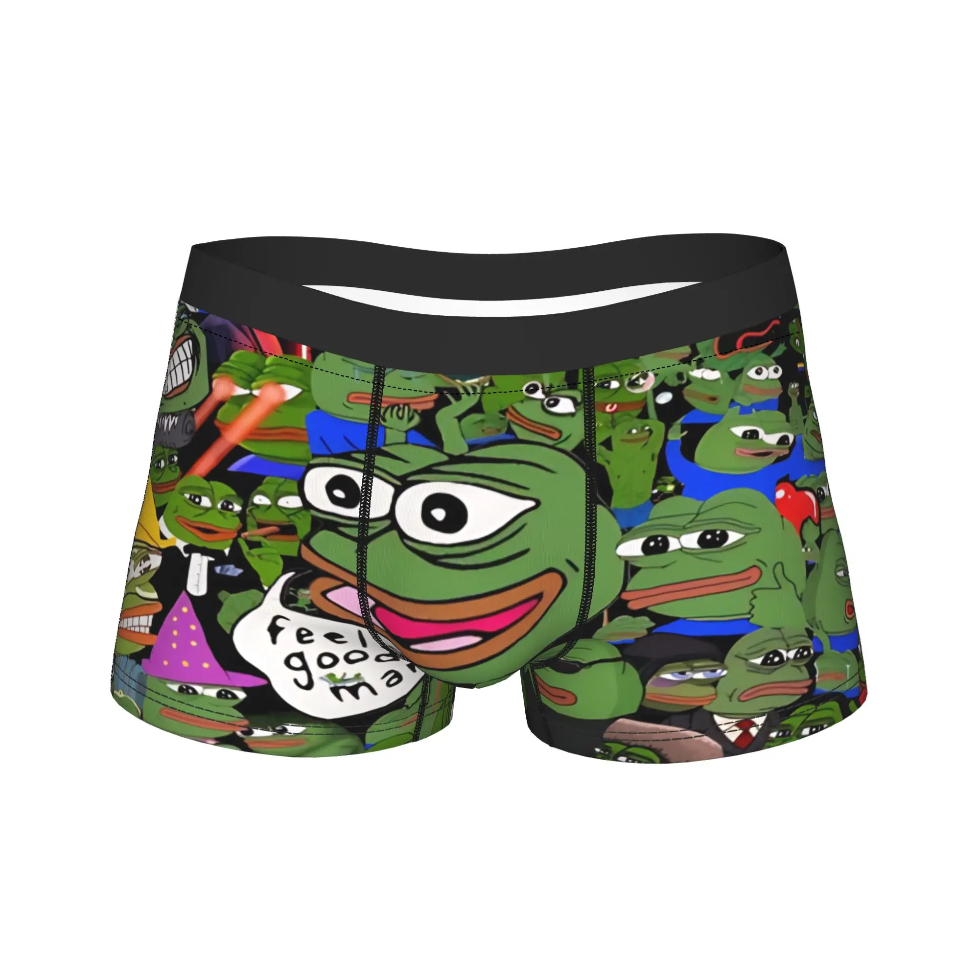 

Мужские трусы-боксеры Sad P-Pepe Frog с 3D-мешочком, дышащие, больших размеров, хит продаж