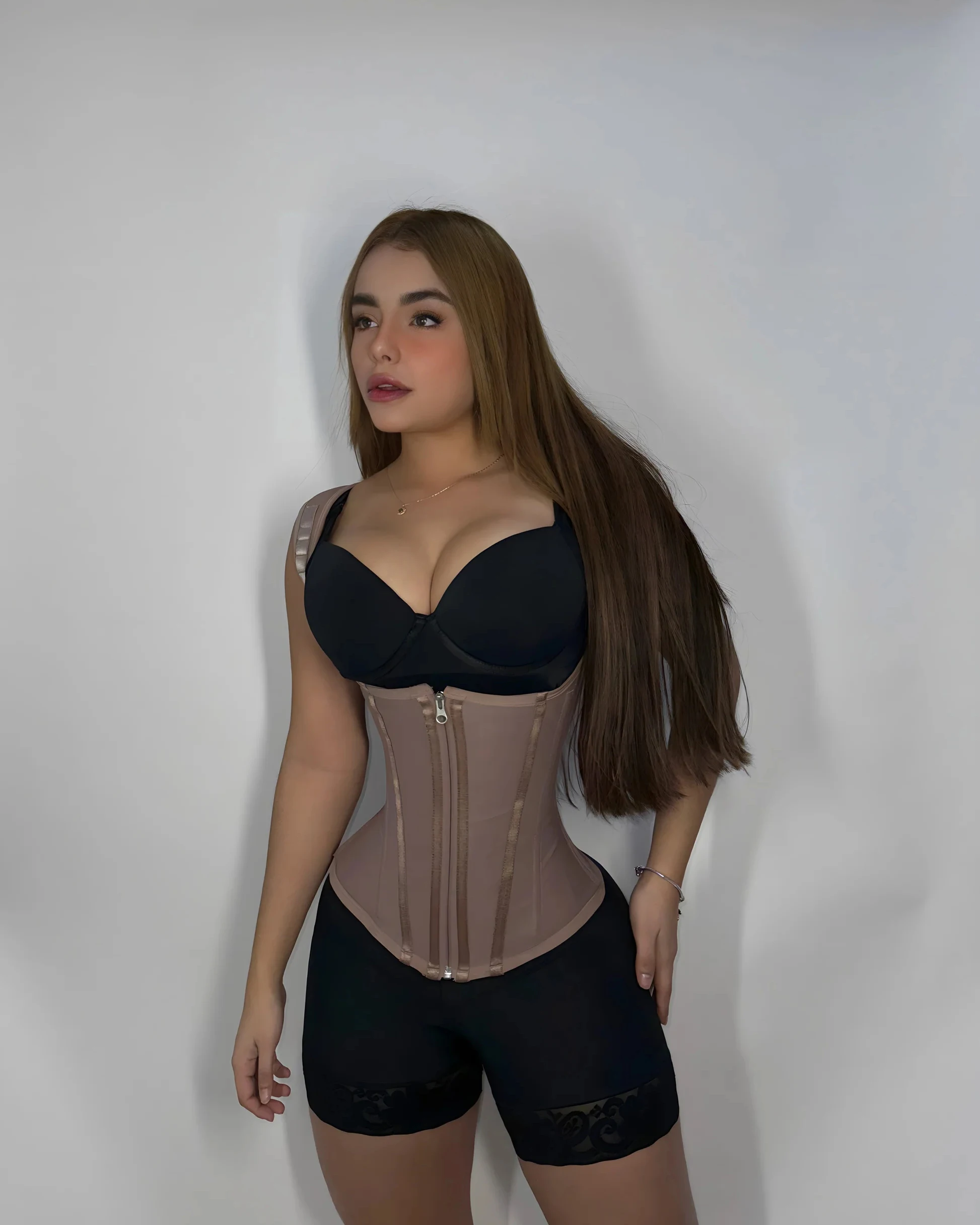 Fajas Colombianas Double Compression Waist Trainer Women Plus Size Corset Adjustable Zipper Vest Slimming Girdle Body Shaper