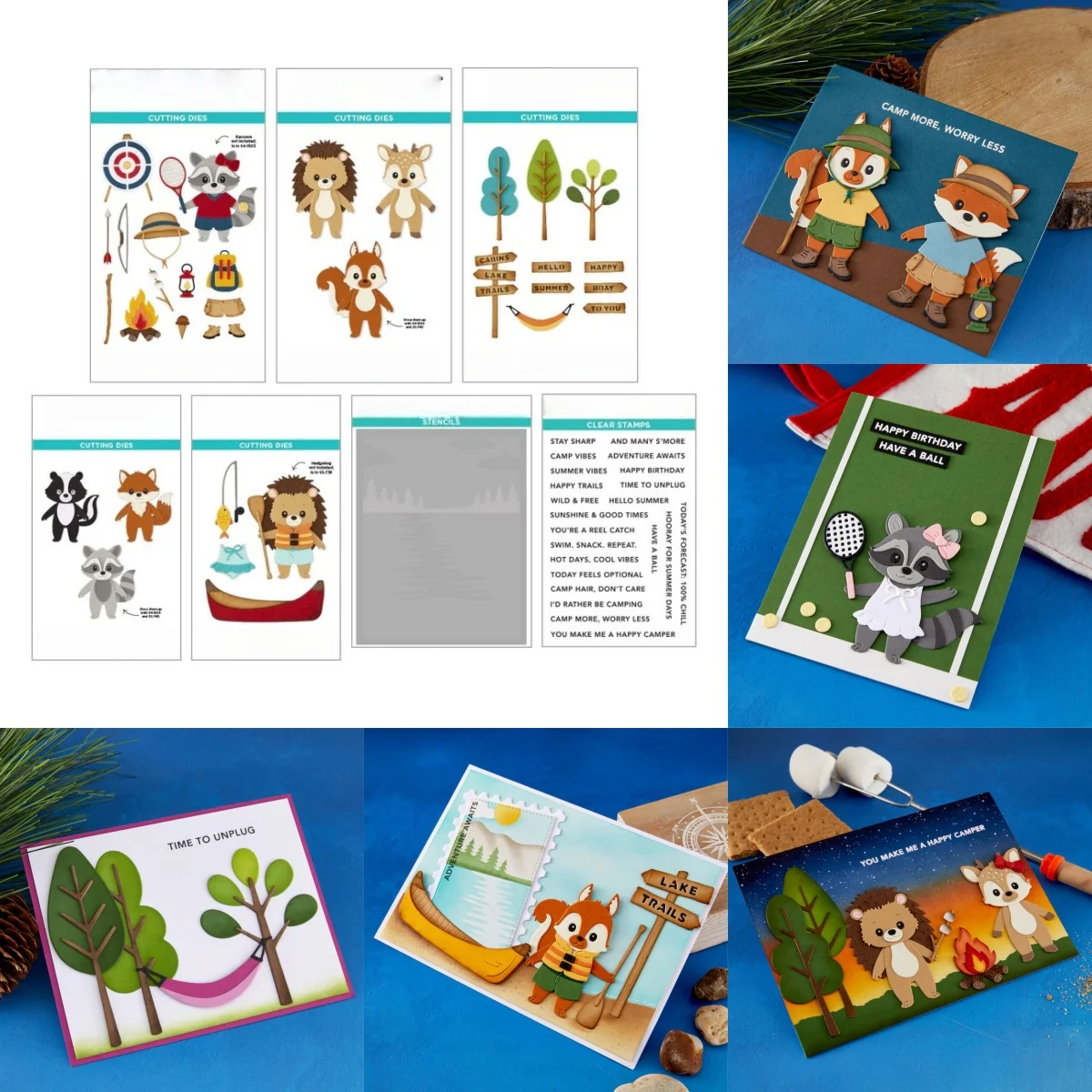 

Summer Camp Friend Splash Metal Cutting Dies Clear Stamps Stencil For DIY Decorating Scrapbook Paper Template March 2026 New