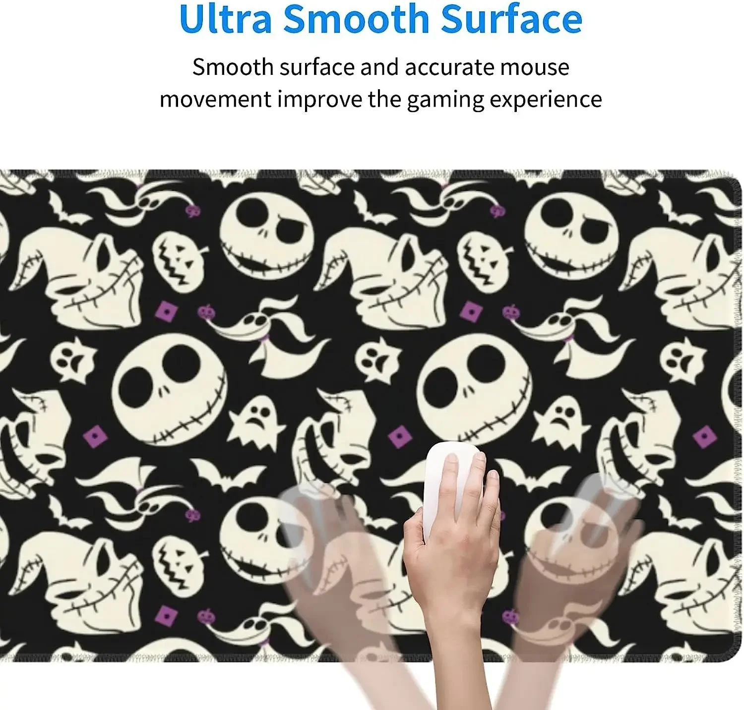 Before Halloween Mouse Pad Non-Slip Rubber Bottom Mouse Pad 11.8 X 31.5 Inch Long Mousepad for Laptop Computer Home Office