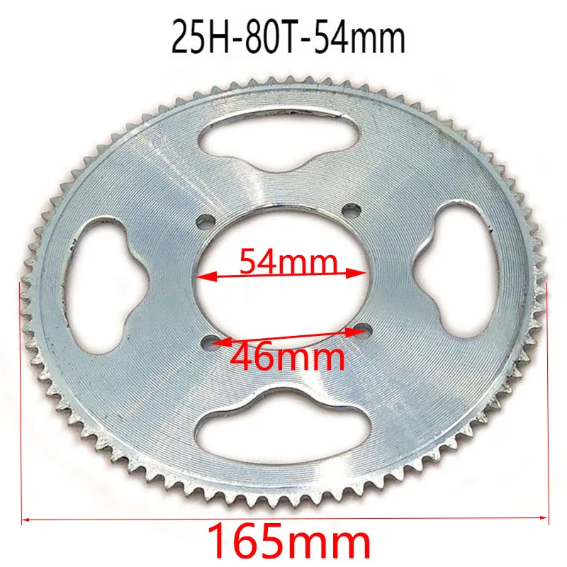 25H 55t 65t 68t 70t 80t 92t Tooth 29/54MM Rear Sprocket for 47CC 49CC Mini Moto ATV Quad Dirt Pit Pocket  2 Stroke Engine