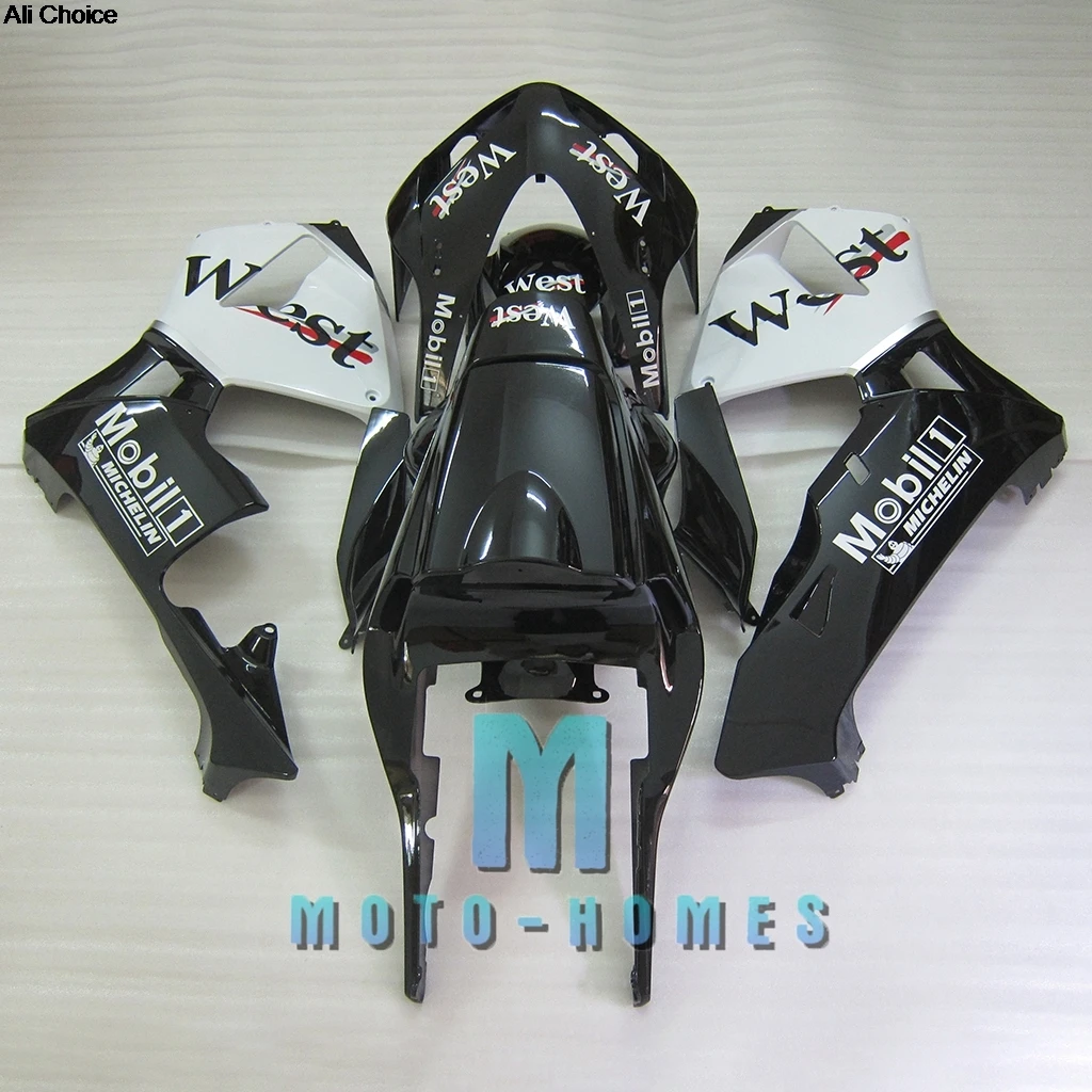 

Идеальный комплект обтекателей для Honda CBR600RR 2003 2004 03 04, CBR 600RR, АБС-пластик, кузов мотоцикла, черный Запад