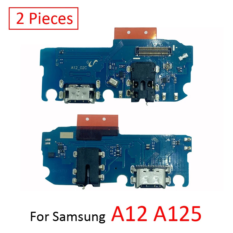 Conector dock USB para samsung a12, a125, a125f, a125m, a125n, nova placa de carregamento rápido, cabo flexível