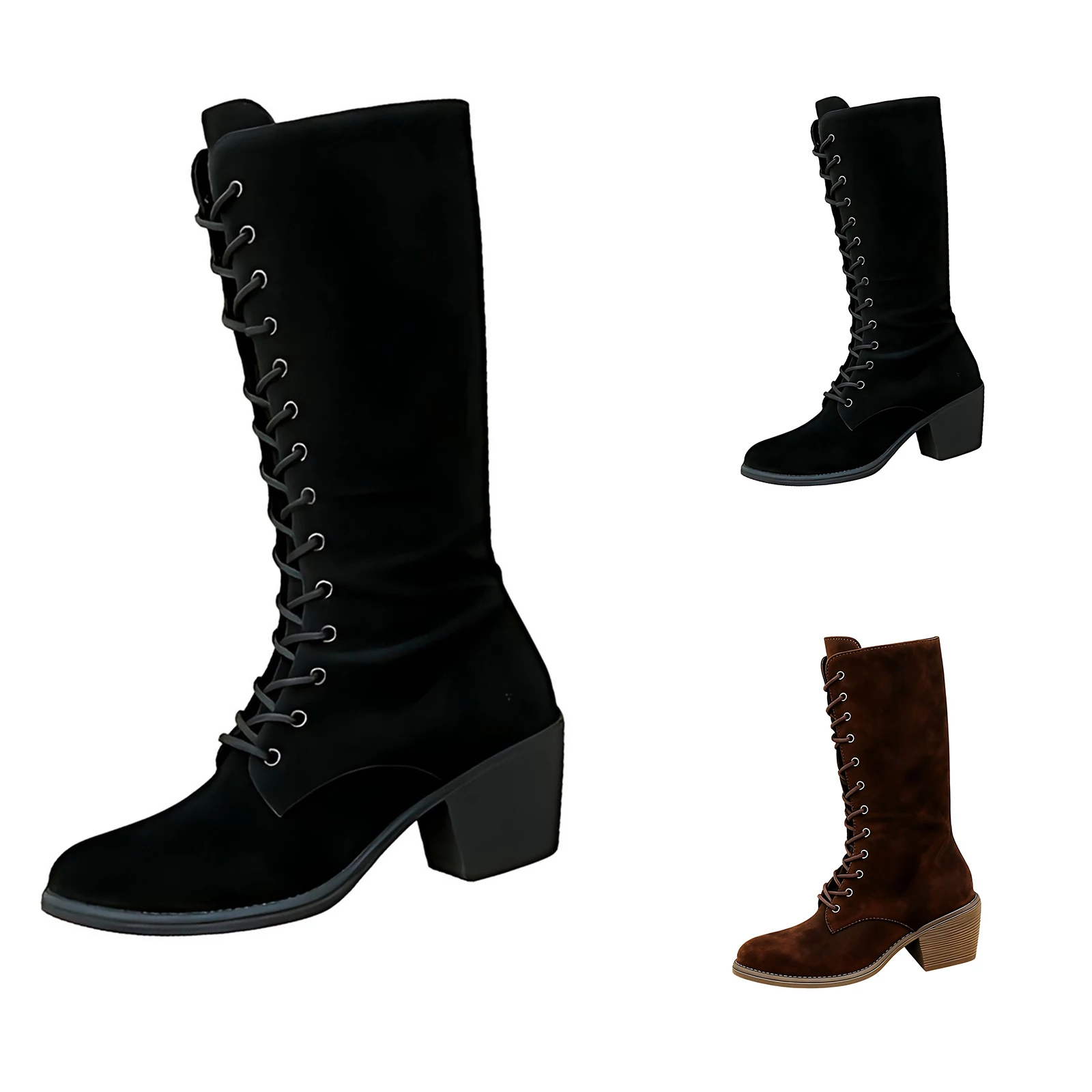 المرأة الدافئة الخريف الشتاء الأحذية بلون أحذية الموضة غير رسمية أنيقة عالية الجودة جولة تو سميكة القاع الأحذية النسائية الأحذية #1