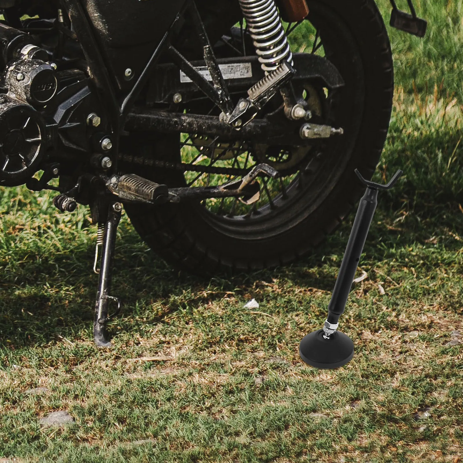 

Подъемник для мотоцикла, регулируемый, портативный, сверхмощный, железный, складной, для обслуживания переднего и заднего колес, подставка для мотоцикла