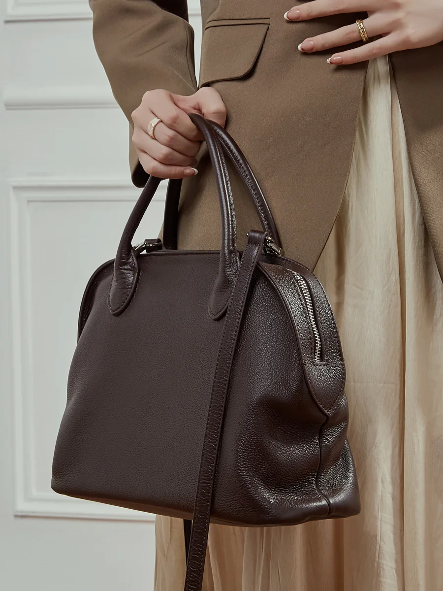 YANATARI Genuine Leather Large Capacity Tote Bag Women Top Layer Cowhide Luxury  Handbag High-End Shoulder Bag Wholesale