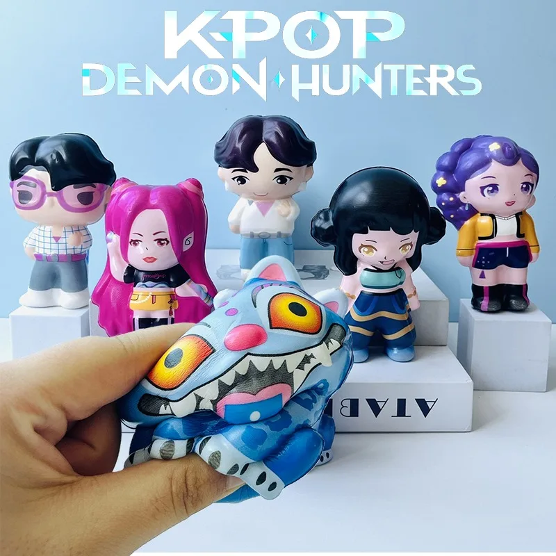 

Kpop охотники на демонов, сжимающая игрушка, медленный отскок, забавный пресс для детей, снятие стресса, игрушка-непоседа, милая аниме-фигурка, подарки на день рождения