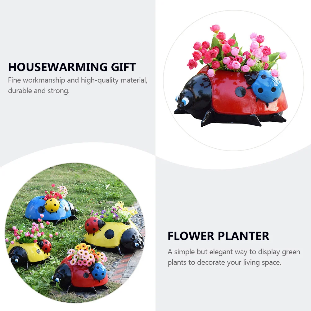

1Pcs Flower Decoration Flowerpot Ladybug Planter Resin Succulent Pot Indoor Outdoor Garden Pot Decorative Gift Housewarming Gift