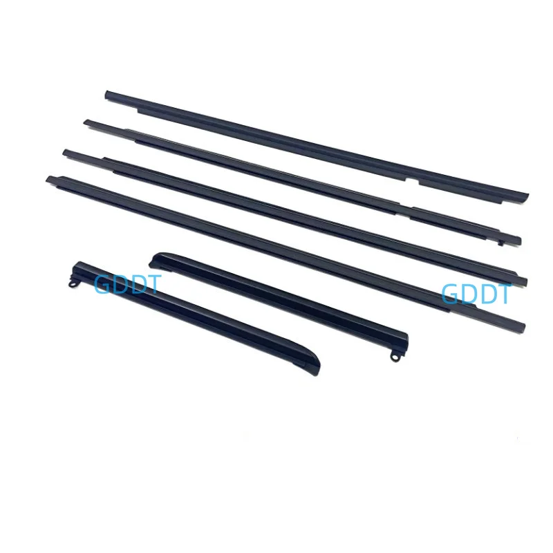 6 Pcs Chrome or Black Door Belt Moulding for Toyota Land Cruiser Prado 120 2003-2009 Weatherstrip for Lexus GX470 75711-60061