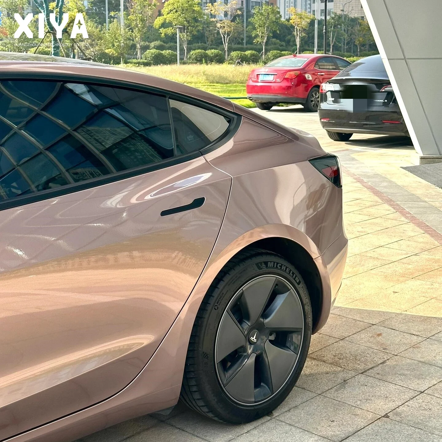 PET Frozen Berry Metallic Air Bubble Gratis Carrosserie Sticker Super Glanzende Ice Berry Roze Vinyl Car Wrapping Film Vinyl Roll